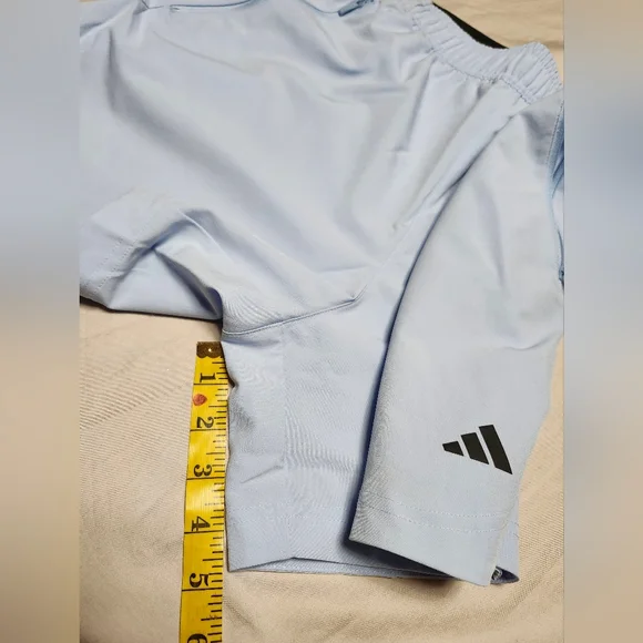 Adidas CLIMACOOL Mens Sky Blue 5" Inseam Training Shorts In Size Large (L5) - Picture 14 of 15